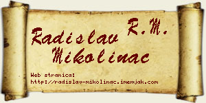 Radislav Mikolinac vizit kartica